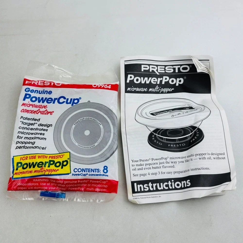 Presto PowerPop Microwave‎ Multi-Popper Popcorn Maker Orville Redenbacher 04830